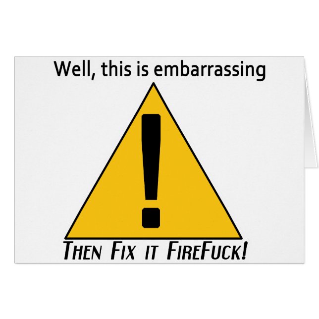 Cartão Isso é embaraçoso (Frente Horizontal)