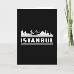 Cartão Istambul Turquia Cidade Skyline Cityscape Funny Gi
