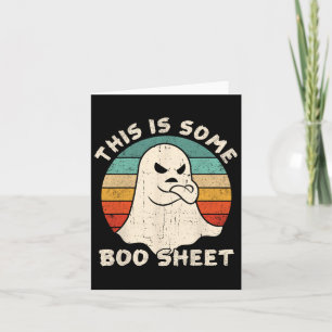 Cartão Isto É Alguma Folha de Boo Assustadora Vintage Ass