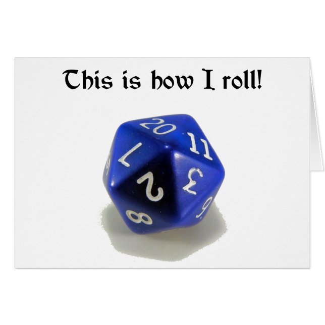 Cartão Isto é como eu rolo (d20) (Frente Horizontal)