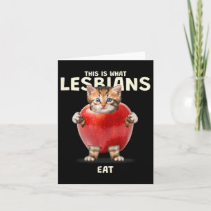 Cartão Isto É O Que As Lésbicas Comem - Gráfico De Gatos