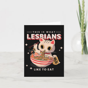 Cartão Isto É O Que As Lésbicas Gostam De Comer - Capa De