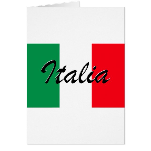 Cartão Italia Flag - High Quality (Frente)