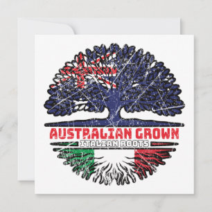 Cartão Itália, Itália, Austrália Australiana, Bandeira Ra
