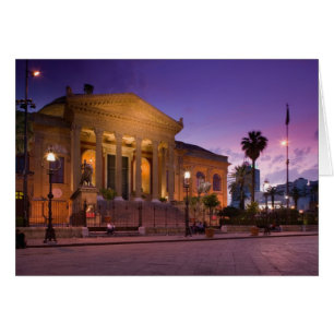 Cartão Itália, Sicília, Palermo, Ópera do Teatro Massimo
