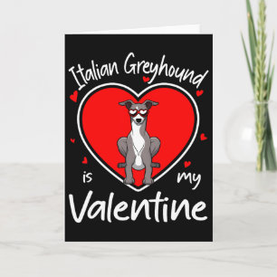 Cartão Italian Greyhound É o Meu Coração em Forma de Cach
