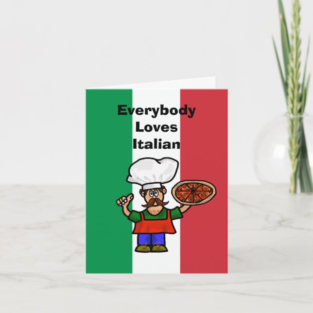 Cartão italiano de amor engraçado (Frente)