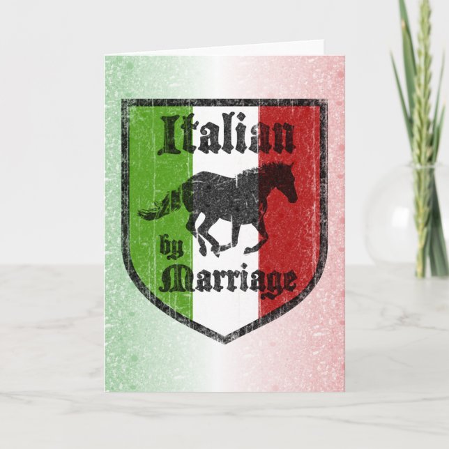 Cartão italiano por Casamento Greeting Card (Frente)