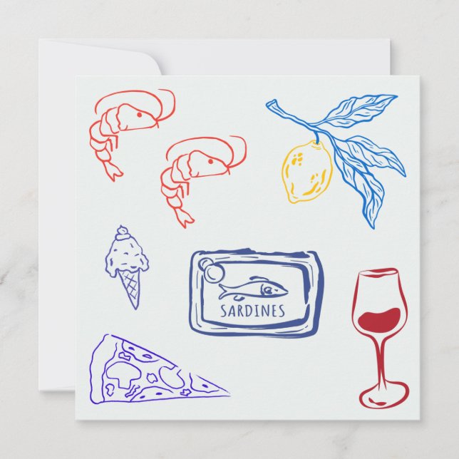 Cartão Italy Coastal Food (Frente)