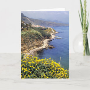 Cartão Italy, Sicily. The north coast of Sicily in