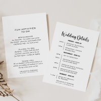 Cartão Itinerário Simples De Casamento De Caligraf