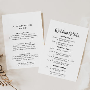 Cartão Itinerário Simples De Casamento De Caligraf