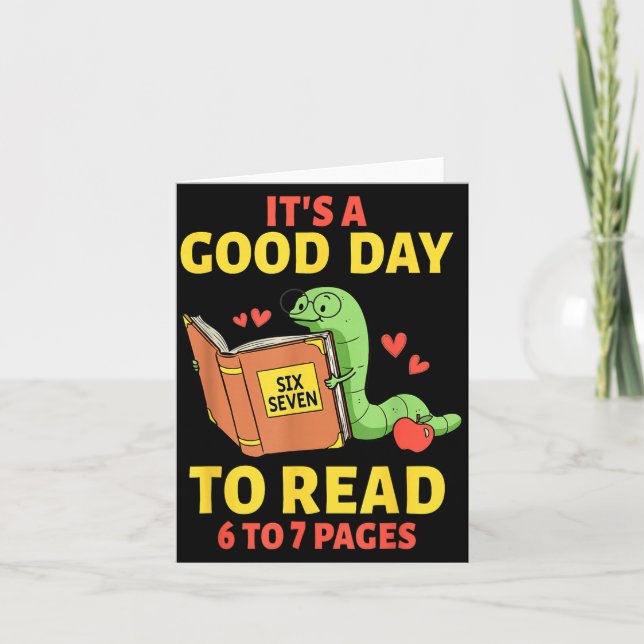 Cartão It's A Good Day To Read 6 Or 7 Pages 67 Librarian  (Frente)