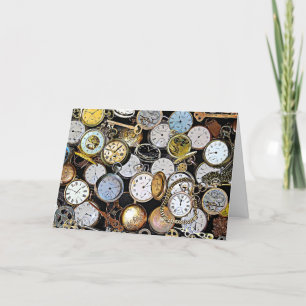 Cartão It's been too long, Miss You Pocketwatches