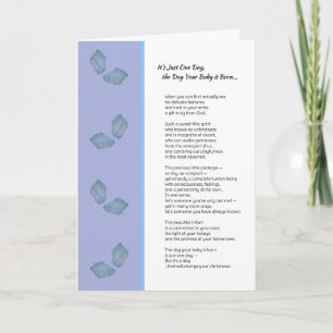 Cartão It's Just One Day...New baby boy