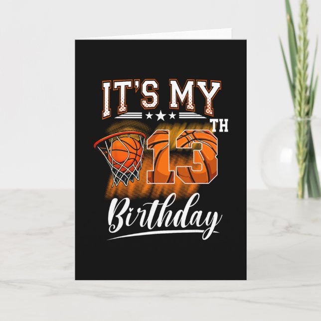 Cartão It's My 13th Birthday Sketll Theme 13 Years Old Bi (Frente)