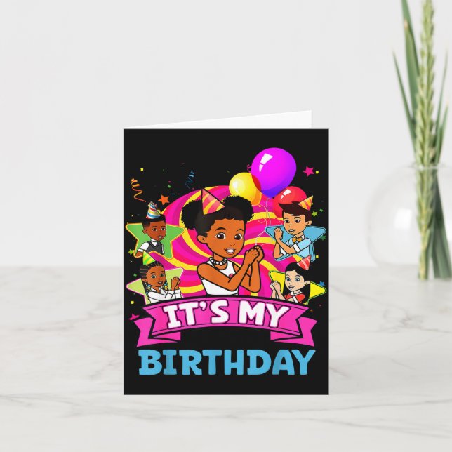 Cartão It's My Birthday Girl Gracie Nk Doll Family Decora (Frente)