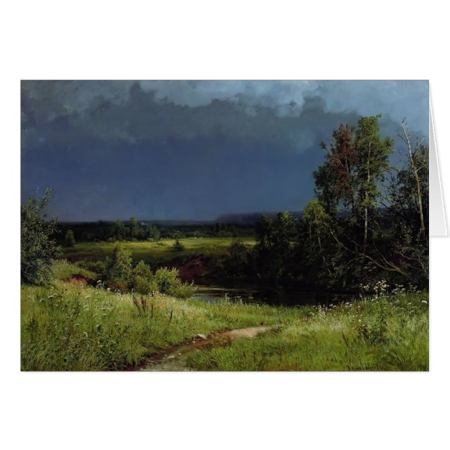 Cartão Ivan Shishkin- A Colheita de Tempestade (Frente Horizontal)