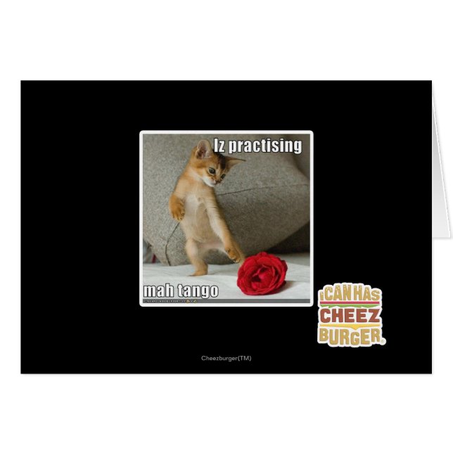 Cartão Iz praticando mah tango (Frente Horizontal)