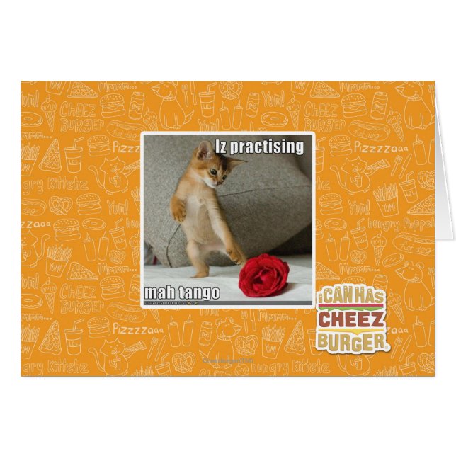 Cartão Iz praticando mah tango (Frente Horizontal)