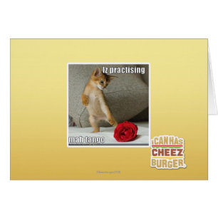 Cartão Iz que pratica o tango do mah