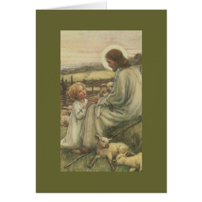 Cartão j-2 jesus com criança (Frente)