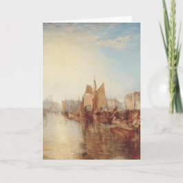 Cartão J.M.W. Turner: Porto de Dieppe Arte Romântica Refi