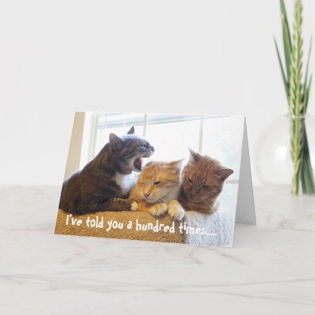 Cartão Já te disse cem vezes... (Frente)