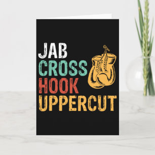 Cartão Jab Cruz Gancho Uppercut Treino de Boxe Masculino