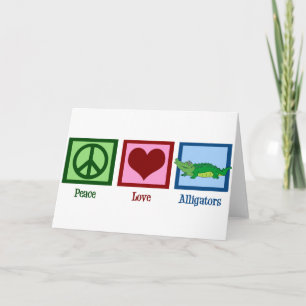 Cartão Jacarés do amor da paz
