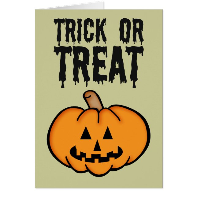 Cartão Jack O Lantern (Frente)