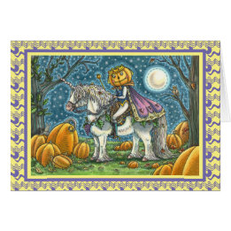 CARTÃO JACK O LANTERN PRINCE NO SEU UNICORN MÁGICO, CARTÃ