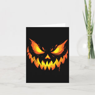 Cartão Jack O Lanterna Assustado Pumpkin Esculpido No Dia