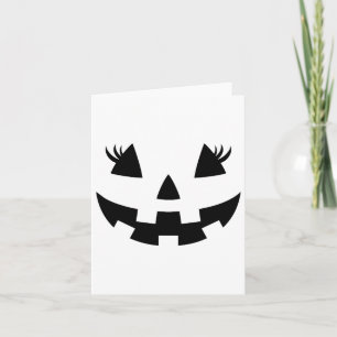 Cartão Jack O Lanterna Face Pumpkin Eyelashes Hallowen Co