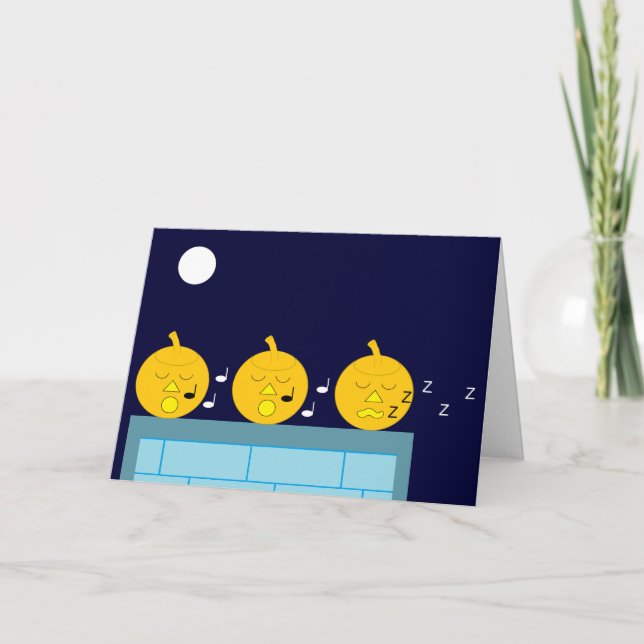 Cartão Jack-o-Lanternas Whimsical: Halloween do Vazio (Frente)