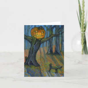 Cartão Jack O'Lantern Tree Scare Note Card