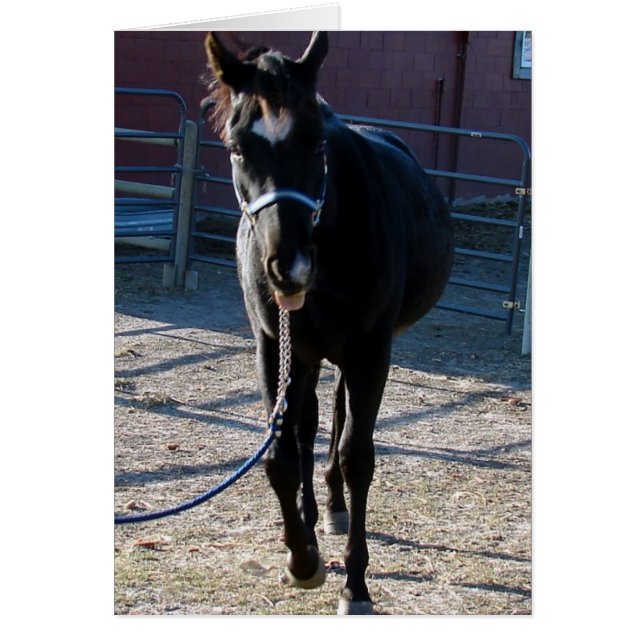 Cartão Jack Põe Sua Língua Fora (Frente)