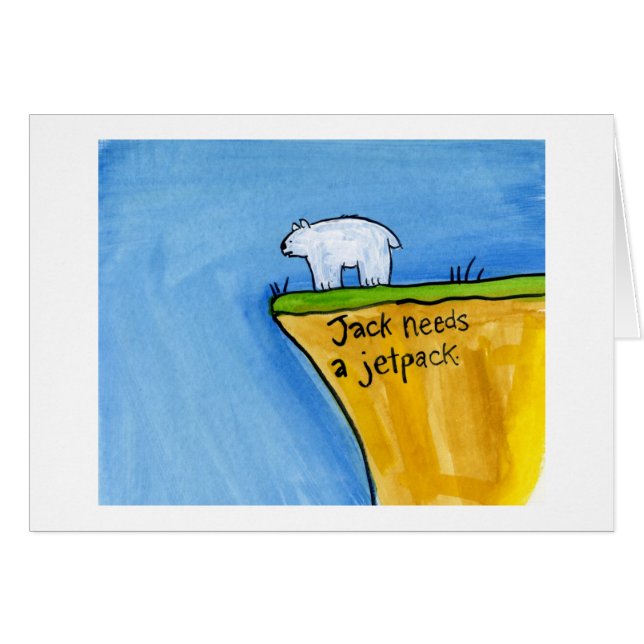 Cartão Jack precisa um bloco do jato (Frente Horizontal)