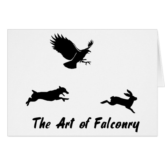 Cartão Jack Russel e Falconry (Frente Horizontal)
