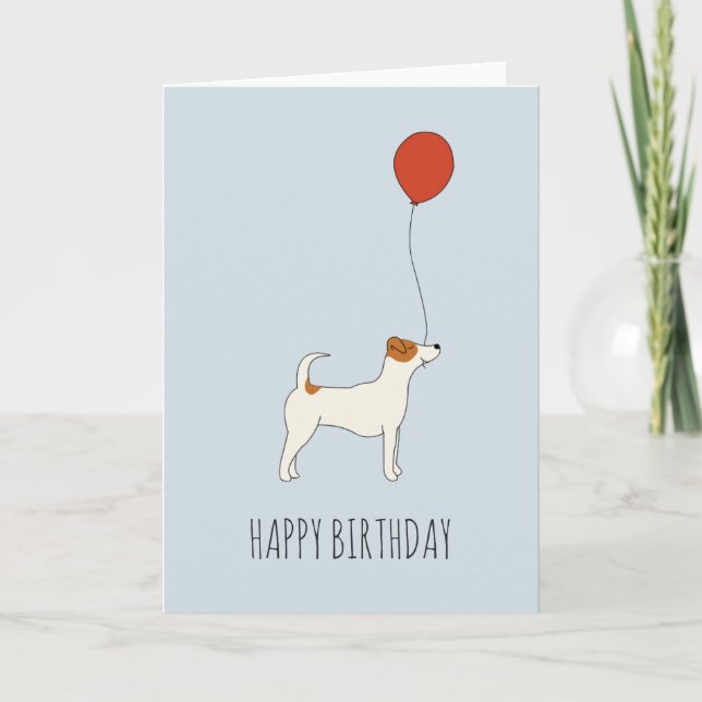 Cartão Jack Russel Terrier Birthday Card (Frente)