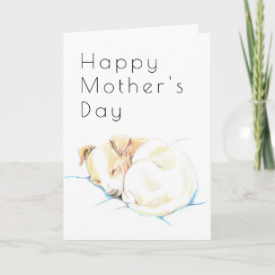 Cartão Jack Russell Puppy Deco Mothers Day Card