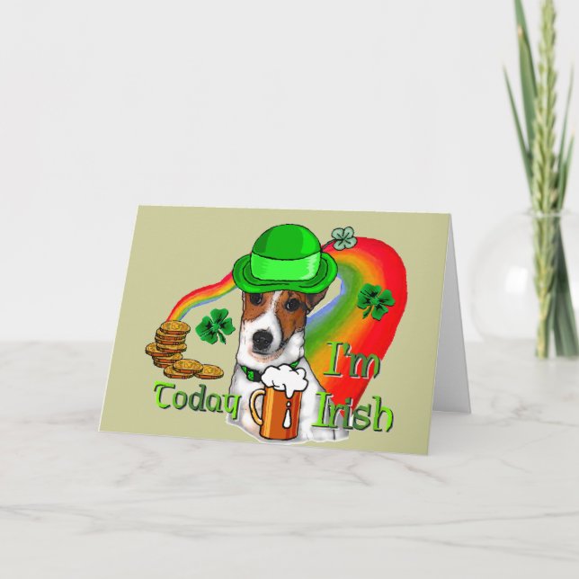 Cartão Jack Russell Terrier Rua Pats (Frente)