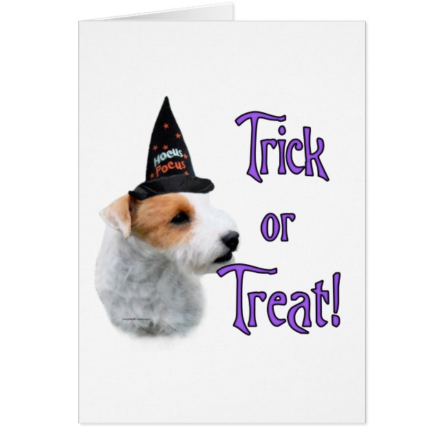 Cartão Jack Russell Terrier Trick (Frente)