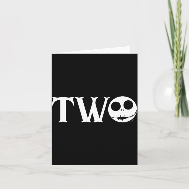 Cartão Jack Skellington First Birthday Two Baby  (Frente)