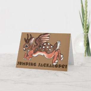 Cartão Jackalope Hoppy Birthday!
