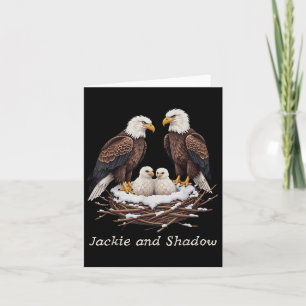 Cartão Jackie E Shadow Bald Eagle Fan Club Vintage Life