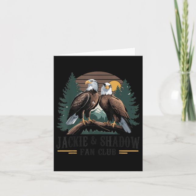 Cartão Jackie e Shadow Bald Eagle Nature Lover Wildlife (Frente)