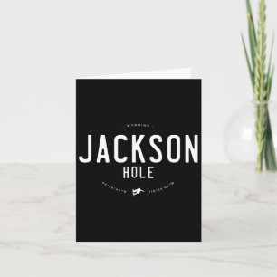 Cartão Jackson Hole Wyoming Gráfico em Vintage Sn