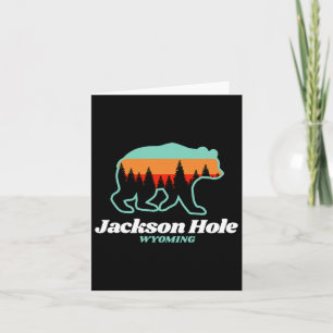 Cartão Jackson Hole Wyoming Skiing Snowboard Bear