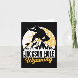 Cartão Jackson Hole Wyoming Snowboard Gift Por Um Snowb
